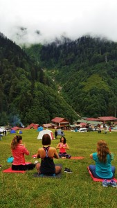 Yoga Session with Canan Korkmaz in Ayder Blacksea Yoga Camp.