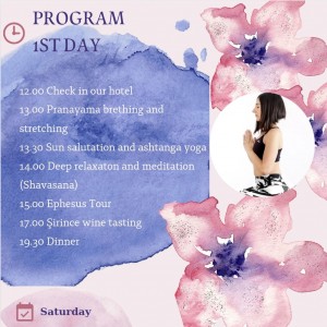 Yoga Retreat Program Day 1: Selçuk Ephesos, Nea Efessos Boutique Hotel 